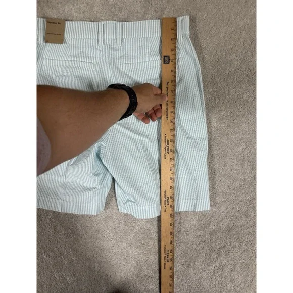 New Nike Golf Mens Tour 8 Inch Chino Seersucker Shorts Blue/ White Size 33 - Picture 7 of 10